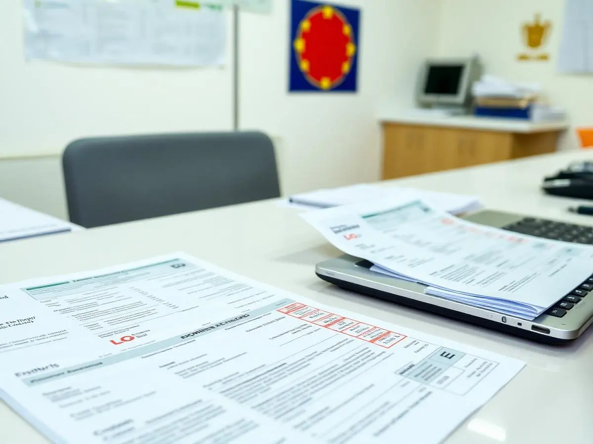 Documents for an international shipment